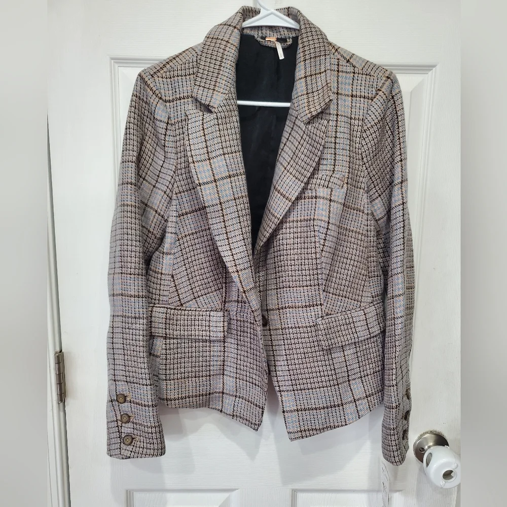 Free People Plaid Blazer NWT - Small - Picture 3 of 13